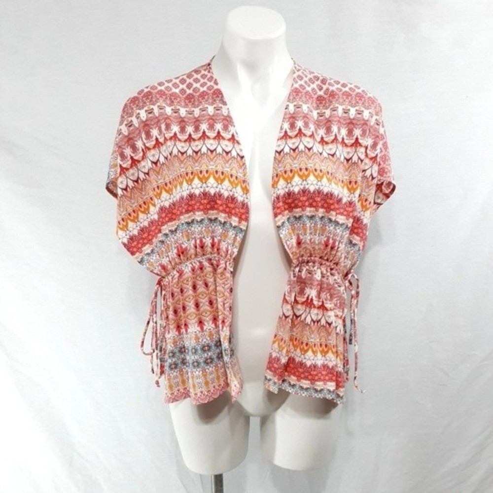 People’s Project LA Zilla Girls Kimono Poncho Top Medium  Open Front Cover Up